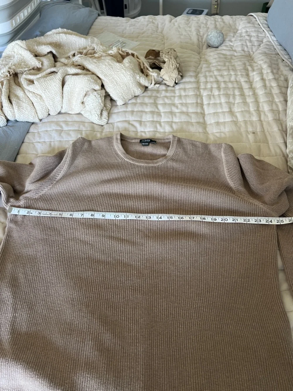J. Crew Crewneck Sweater in Beige Men’s Large